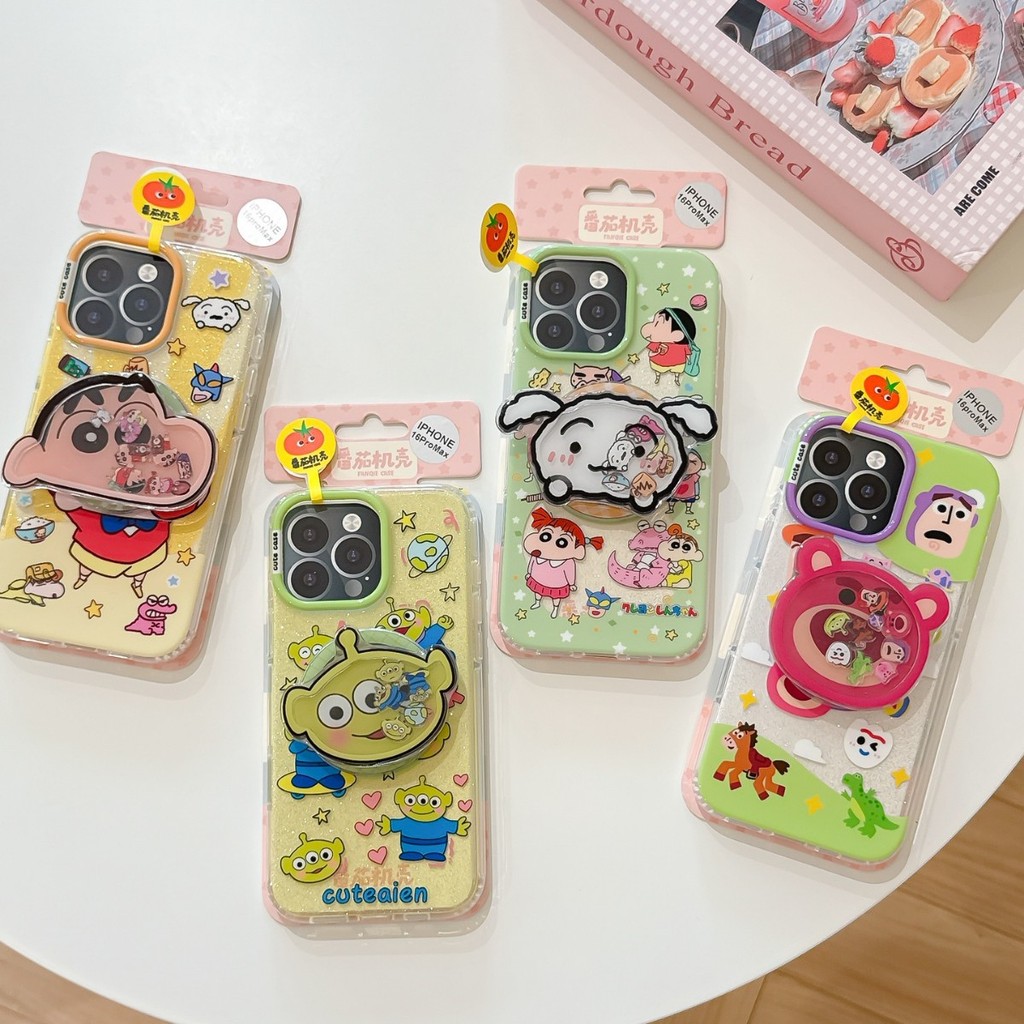 OxygenDog เคสโทรศัพท์อะคริลิค Shin-chan สําหรับ iPhone17promax pro 16 15