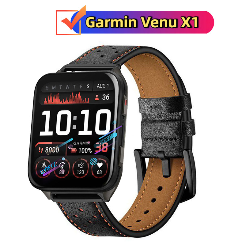 สาย Garmin Venu X1 สายหนังสําหรับ Garmin Venu X1 สายนาฬิกาอัจฉริยะ สายรัดข้อมือกีฬา