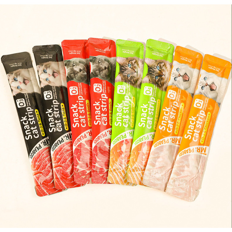 2025 100 packs ขนมแถบแมวโภชนาการสี่รสรุ่นใหม่