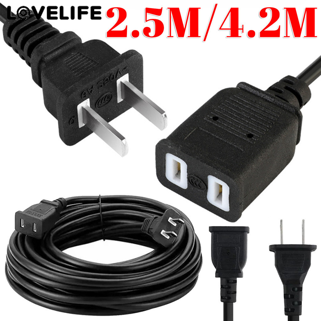 [AUTO&3C]สายไฟ Heavy Duty 2 Pin 3 ความยาว (2.5/4.2M) | สายแกนทองแดง 6A 250V พร้อมปลั๊กตรง เสริมความปลอดภัยสําหรับเครื่องใช้ไฟฟ้าขนาดเล็ก