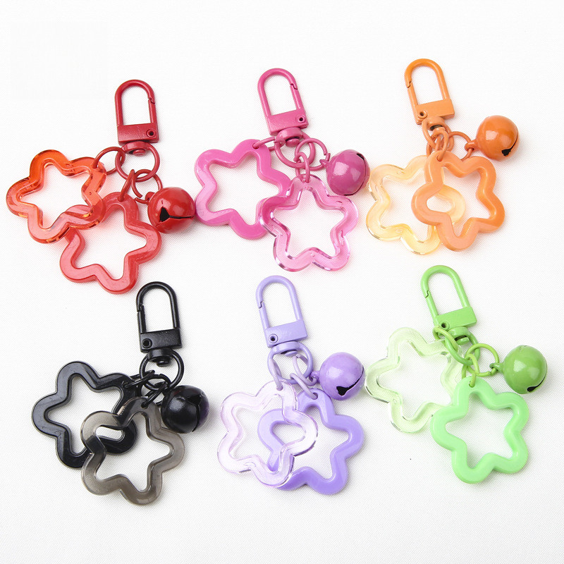 อะคริลิค Star Bell Charm สําหรับเคสโทรศัพท์อุปกรณ์เสริม-ที่มีสีสันพวงกุญแจจี้,ถ้วยตกแต่ง, DIY กระเป๋าเป้สะพายหลัง Carabiner & Key แหวนของขวัญ