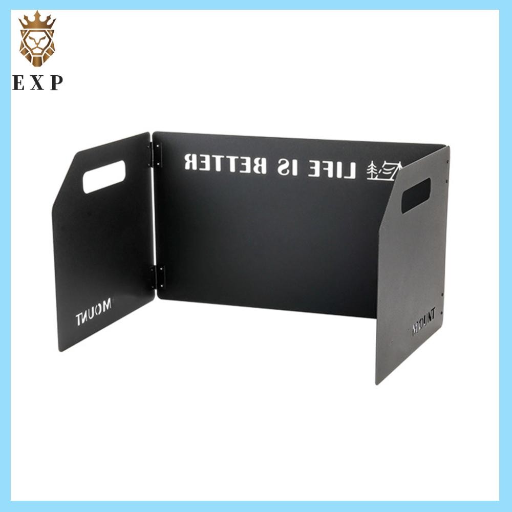 เตาแคมปิ้งพับได้ พร้อมแผ่นกระจก 3 แผ่น กันลม สำหรับทำอาหาร - รูปที่ 7