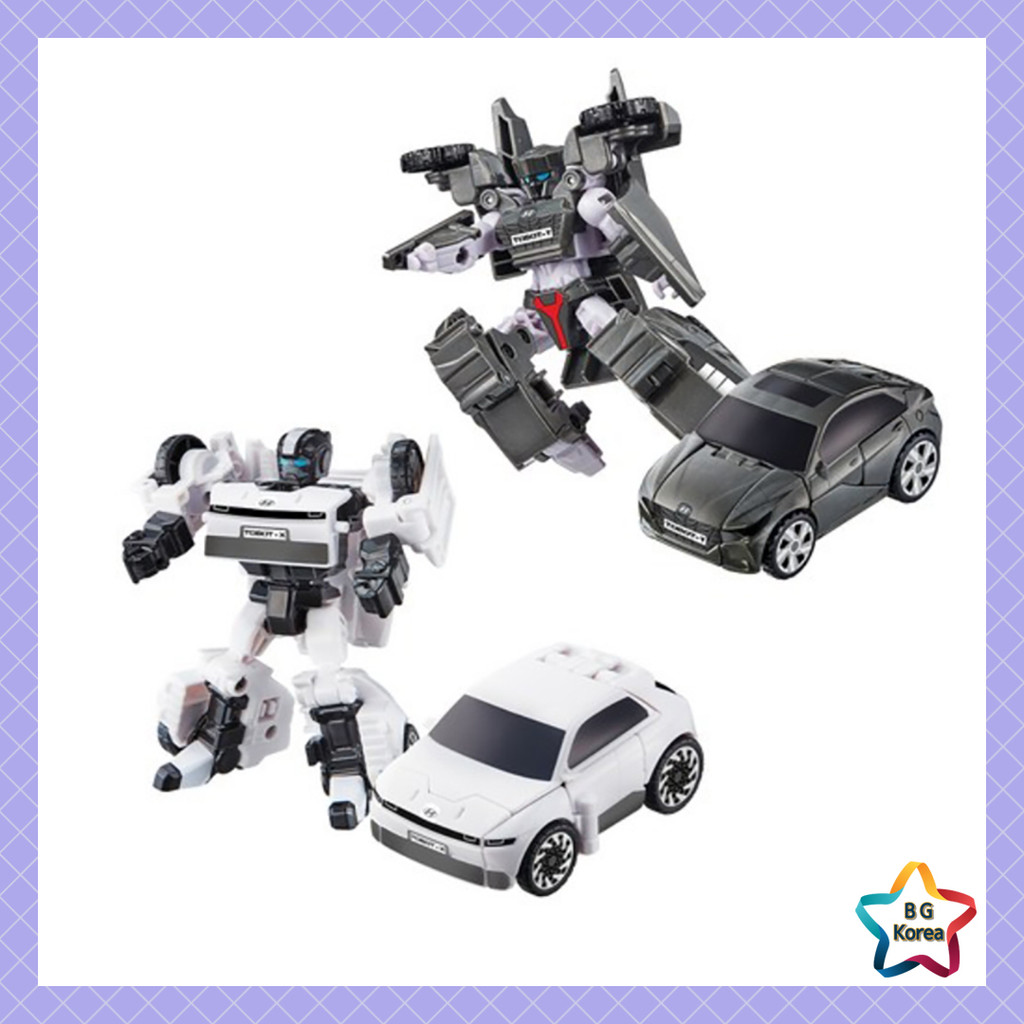 TOBOT Mini X+Y Special Pack / 2 in 1 Transforming Robot Car / White & Metallic Grey / Small Size
