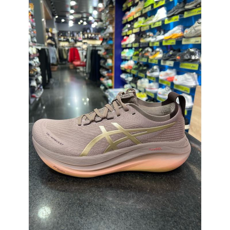 รองเท้าวิ่งผู้ชาย GEL-NIMBUS 27 LUXE เบาะรองนั่ง 1011C030-020 Platinum Series RN98 BXXR