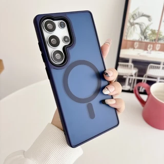 แม่เหล็ก+แมตต์ เคส For Samsung A56 A55 5G Case Samsung A06 A05 A15 A16 A26 A35 A36 4G 5G Magnetic เคสโทรศัพท์กันกระแทกรูขนาดใหญ่