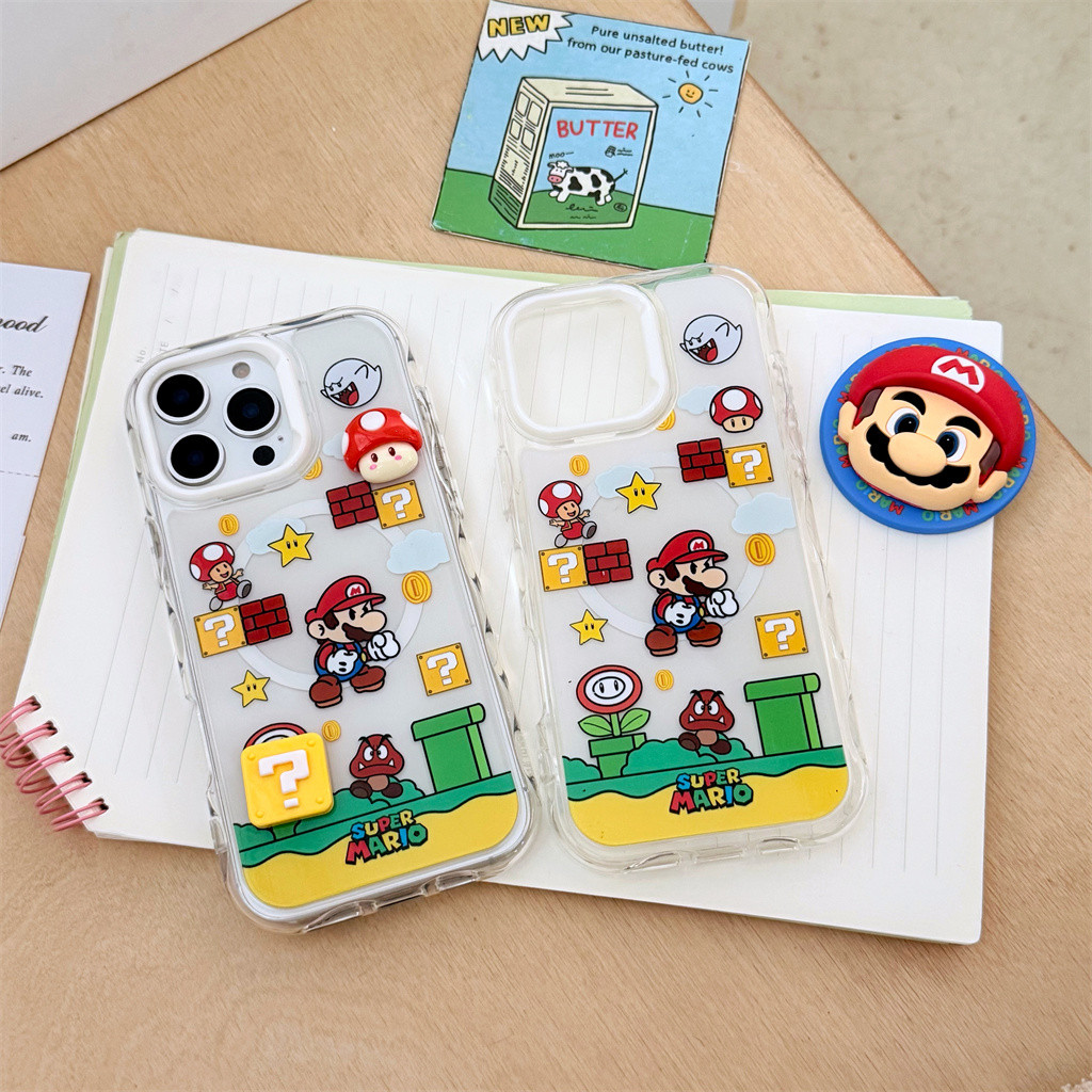สําหรับเคส iphone 16 Pro Max 15 Pro Max 14 Pro MaxMario เคสโทรศัพท์