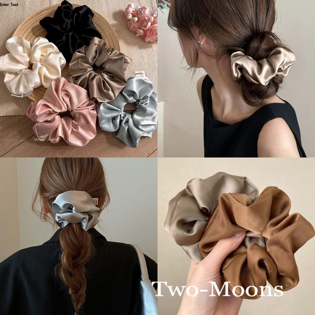 ร้านไทย🎀  ยางรัดผม โดนัท ผ้าซาติน ยางมัดผม ที่รัดผม Size M