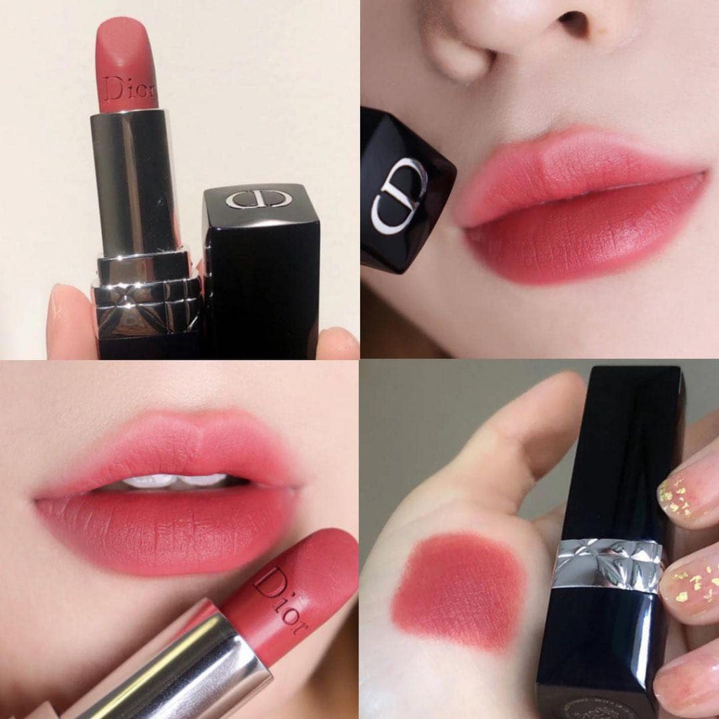 Dior LEGENDARY RED Velvet Linstick Blue Goldลิปสติก ลิปสติก เนื้อกำมะหยี่ มอบความชุ่มชื้นยาว#999 #888 #720#840#772