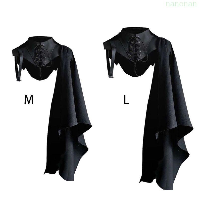 Nan ยุคกลางเกราะเสื้อคลุมไหล่เดี่ยว Retro Cape Gothic Punk Renaissance เครื่องแต่งกาย