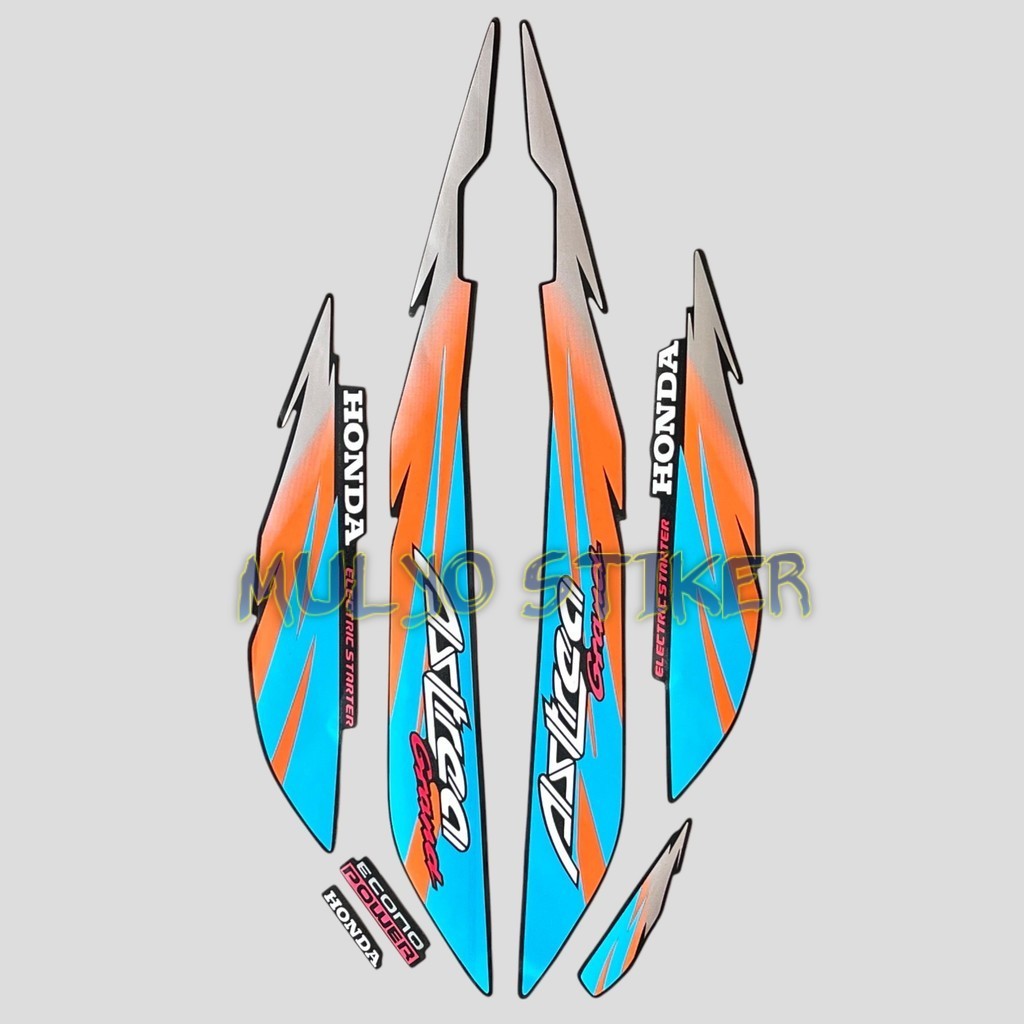 Honda Astraa Grand Elegant Limited Edition STRIPING STICKER 95 96 97 สีฟ้าสีส้ม