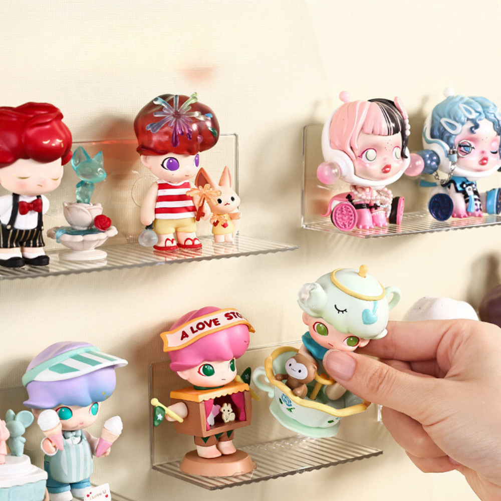 พร้อมส่ง ชั้นวางของ ชั้นวางโมเดล ของเล่น art toy ติดผนังไม่ต้องเจาะ ที่วางอะคลีลิค - รูปที่ 2