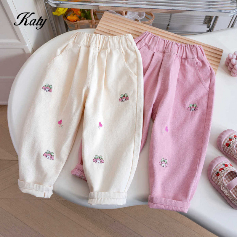 เด็กผู้หญิง2026การ์ตูนปักกางเกงลำลองฤดูใบไม้ผลิและฤดูใบไม้ร่วงสไตล์ตะวันตกแฟชั่นแมทช์ลุคง่ายกางเกงขายาวสไตล์เกาหลีสำหรับเด็กผู้หญิงเสื้อผ้าเด็กผู้หญิง - รูปที่ 6