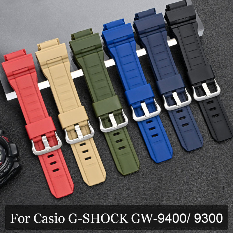 Tpu สายนาฬิกาซิลิโคนยางเรซิ่นนาฬิกาสําหรับ Casio นาฬิกาดิจิตอล Bacelet G-SHOCK GW-9400 GW-9300 G-9300 Diver Watchband กีฬาข้อมือเข็มขัดนักเรียน
