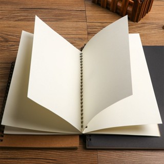 สมุดโน๊ตกระดาษคราฟท์เปล่า ขนาด A5 A6 แบบเกลียว สําหรับนักเรี…