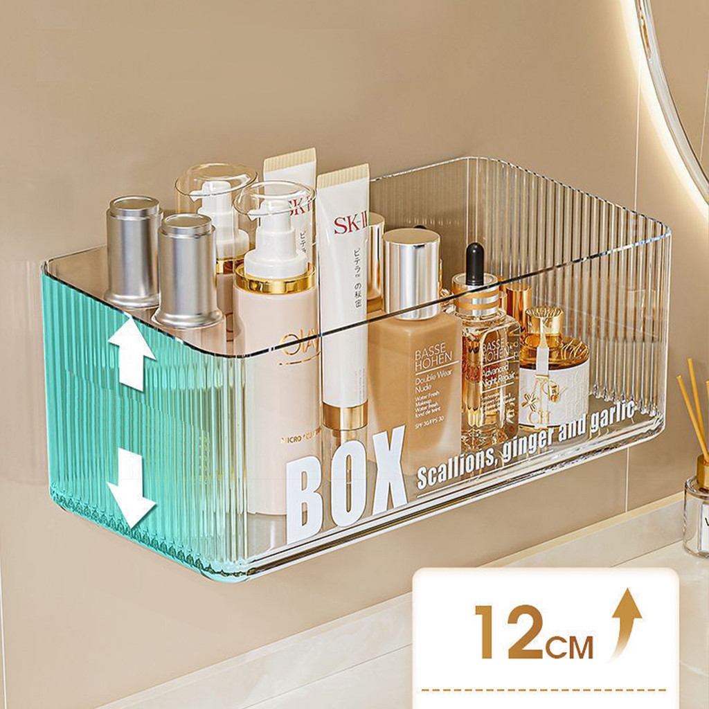 ชั้นวางของในห้องน้ำพลาสติก ชั้นติดผนัง  Sundries Rack ชั้นวางของในห้องน้ำติดผนัง ไม่ต้องเจาะรู รับน้ำหนักได้ดี - รูปที่ 4