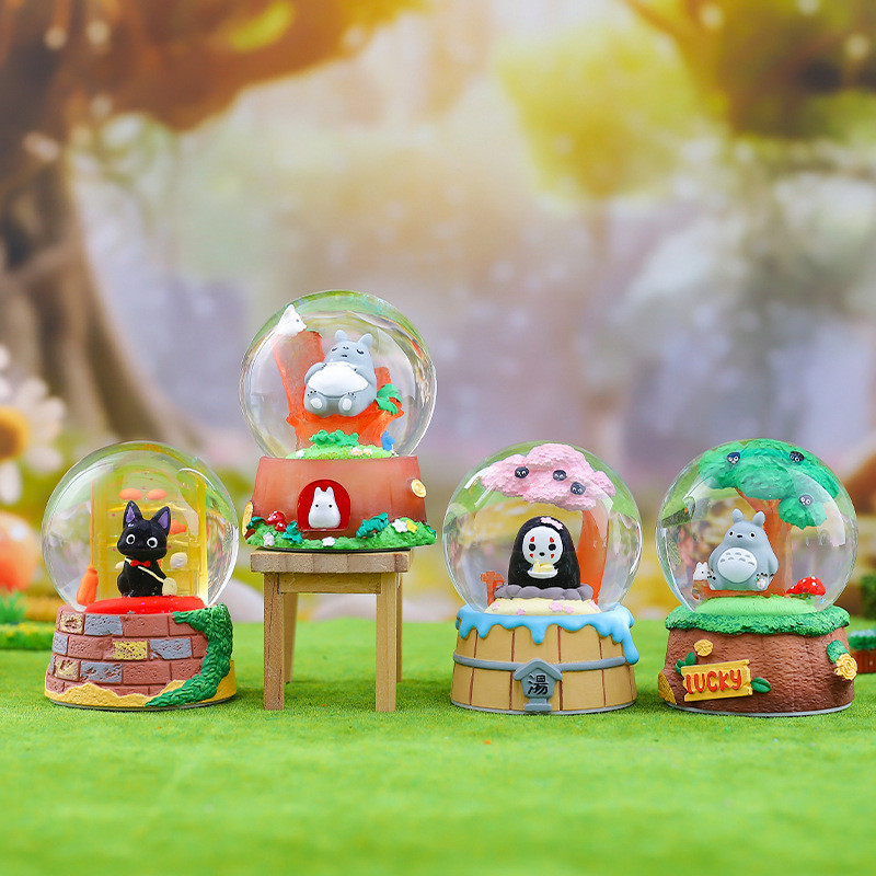 🎃 ถูกใจตั้งแต่กล่องเลย กล่องจุ่ม โมเดลโคมไฟ TOTORO วัสดุเรซิ่น มีการ์ด มีหลากหลาย SET ให้เลือก ( 1 ก