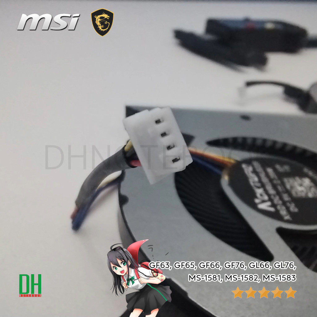 พัดลมระบายความร้อน โน๊ตบุ๊ค MSI GF66, GL66, MS-1581, Katana, Pulse พัดลมดัง ซ่อมด่วน เปลี่ยนพัดลม CPU+GPU