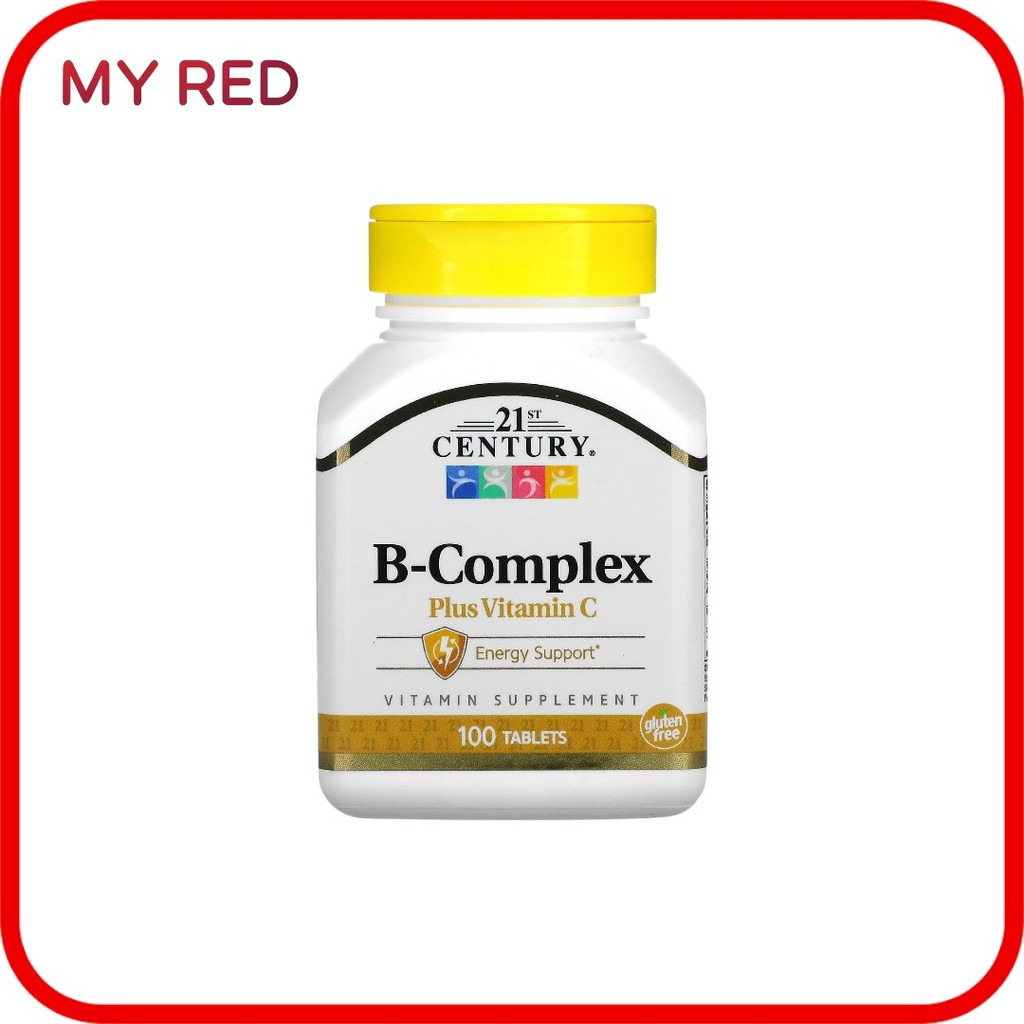 21st Century, วิตามิน B รวมผสมวิตามิน C บรรจุ 100 เม็ด