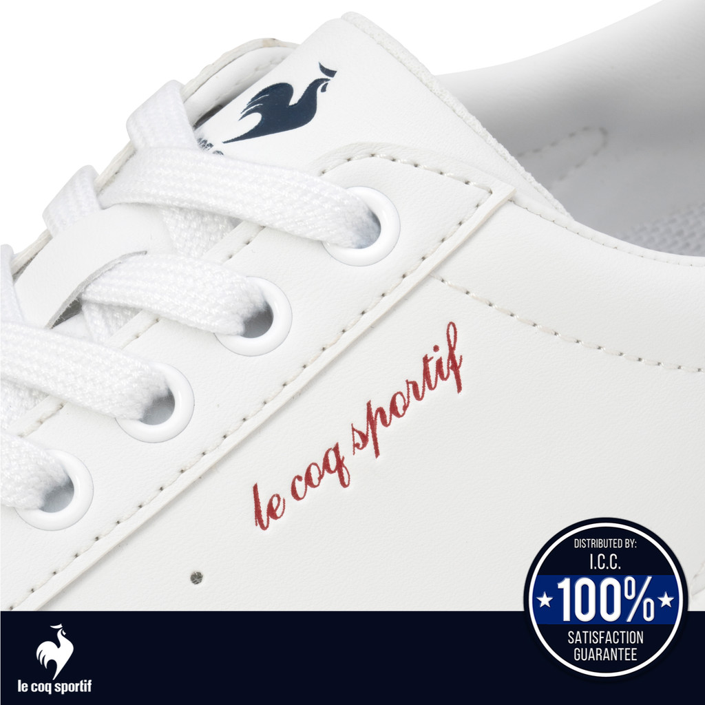 le coq sportif รองเท้าชาย-หญิง รุ่น LA ROLAND SL สีขาว-แดง (รองเท้าผ้าใบ, รองเท้าแฟชั่น, Unisex)