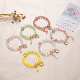 สร้อยข้อมือคริสตัล เดซี่ เกาหลี สําหรับผู้หญิง กำไล เครื่องประดับ #AG-0011