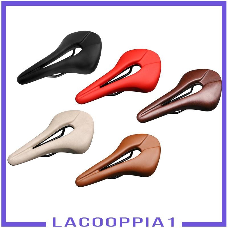 [Lacooppia1] เบาะอานเบาะนั่งจักรยานuniversal Hollow Breathable PUหนังอะไหล่แบบพกพาสําหรับออกกําลังกายจักรยานจักรยาน