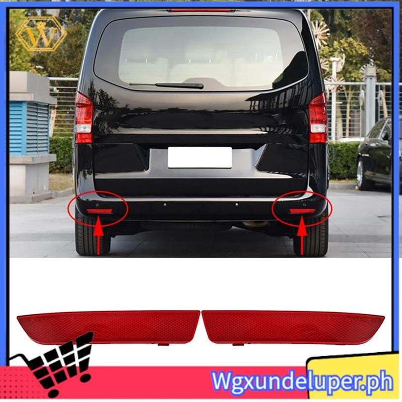 WCar สีแดงด้านหลังกันชน Light Reflector ไฟท้ายไฟเตือน Reflector หมอกโคมไฟสําหรับ Benz W447 V-Class V
