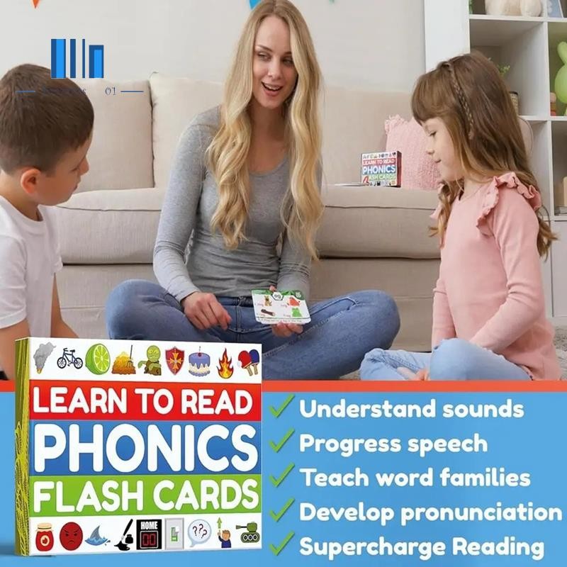 Phonics Sight Words แฟลชการ์ดเรียนรู้การอ่านผสม Disographs ผสมผสานเกมเสียงยาวสําหรับชั้นประถมศึกษาปี