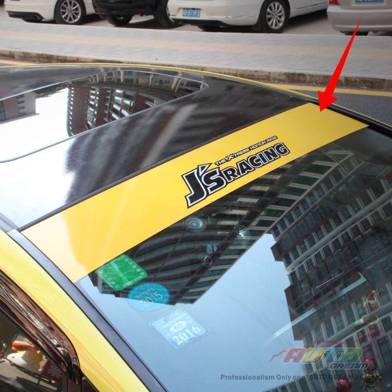 K409 JSRacing THE X TREME กระจกไวนิล Decal สติ๊กเกอร์ติดรถยนต์