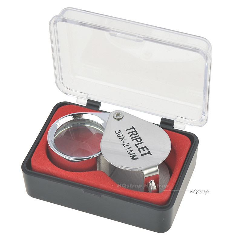 เครื่องประดับโลหะแว่นขยาย Jewelers Eye เครื่องมือนาฬิกาอุปกรณ์เสริม Jewellery พับ Loupe แก้วเลนส์ขยาย Triplet แก้วเครื่องประดับเพชร