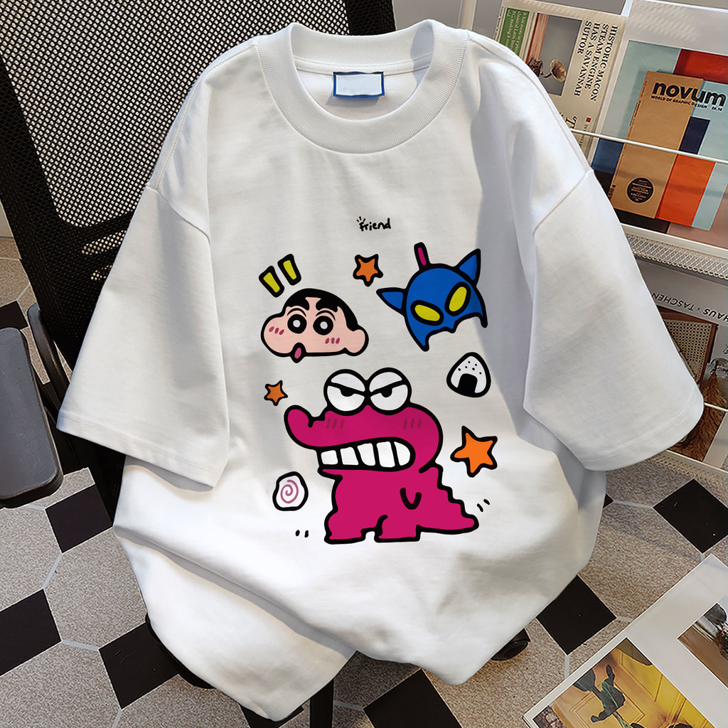 เสื้อชินจัง TIHIK เสื้อยืดแขนสั้น ผ้าคอตตอน100% ลายน่ารัก เนื้อผ้านุ่ม สีสวย ใส่สบาย B001544