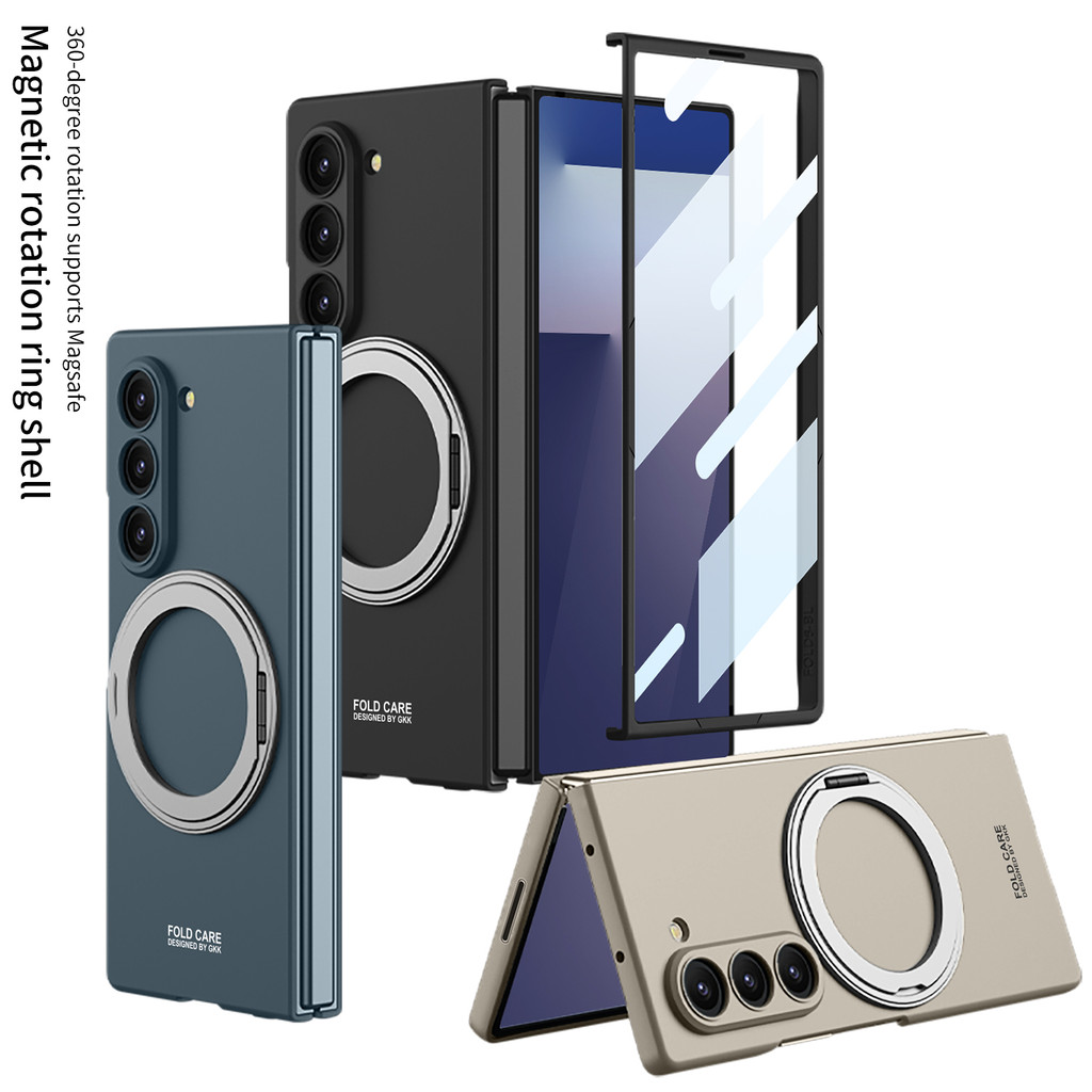 หรูหราแม่เหล็กแฟชั่นออกแบบกรณี Z Fold 6 fold 7 คลาสสิกสําหรับ Samsung Galaxy Z Fold6 Fold7 วงเล็บหมุ
