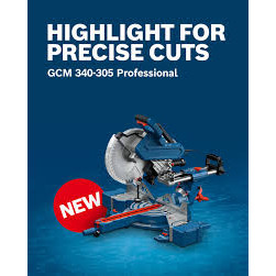 Bosch - GCM 340-305 D แท่นตัดองศาไฟฟ้า 1800 วัตต์ (0601B600K0)