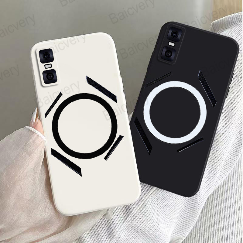 สําหรับฝาครอบป้องกันเคลือบสีสันสดใส Infinix GT 30 Pro 5G พร้อมสติกเกอร์แม่เหล็ก