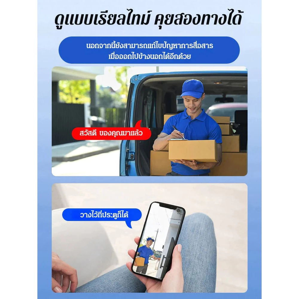 ของแท้💯【ระบบเฝ้าระวังแบบ Full-HD 360°】กล้องวงจรปิดตาแมวในครัวเรือน รุ่นฮิตขายดี กล้องติดตามระยะไกลด้วย WiFi อัจฉริยะพร้อมผสานรวมสมาร์ทโฟนที่ราบรื่นและการมองเห็นตอนกลางคืน การตรวจสอบและการควบคุมระยะไกล กลอง้ วงจรปิด thumbnail 5
