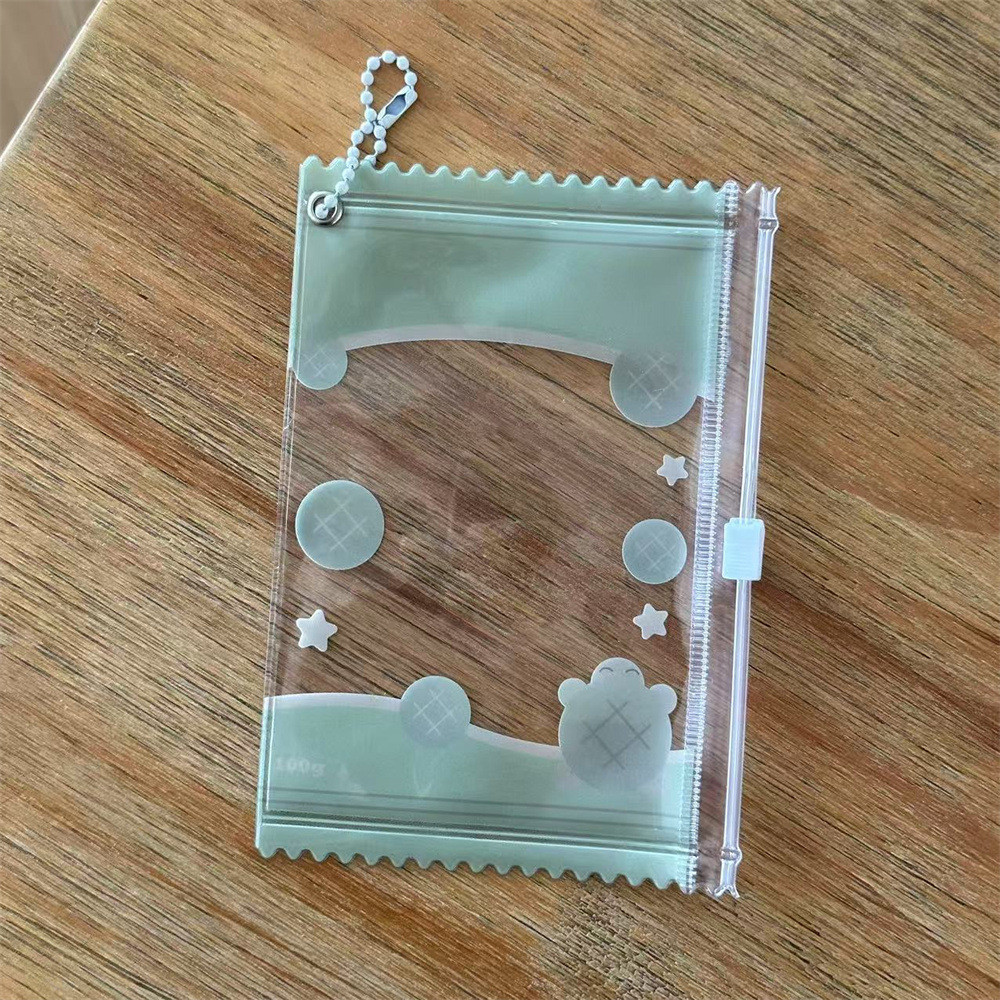 Ins Strawberry Four-Leaf Clover 10 ซม.การ์ดขนาดเล็กกระเป๋าซิปPolaroid Bar Candy Bag Grain Display Card Holderจี้ - รูปที่ 4