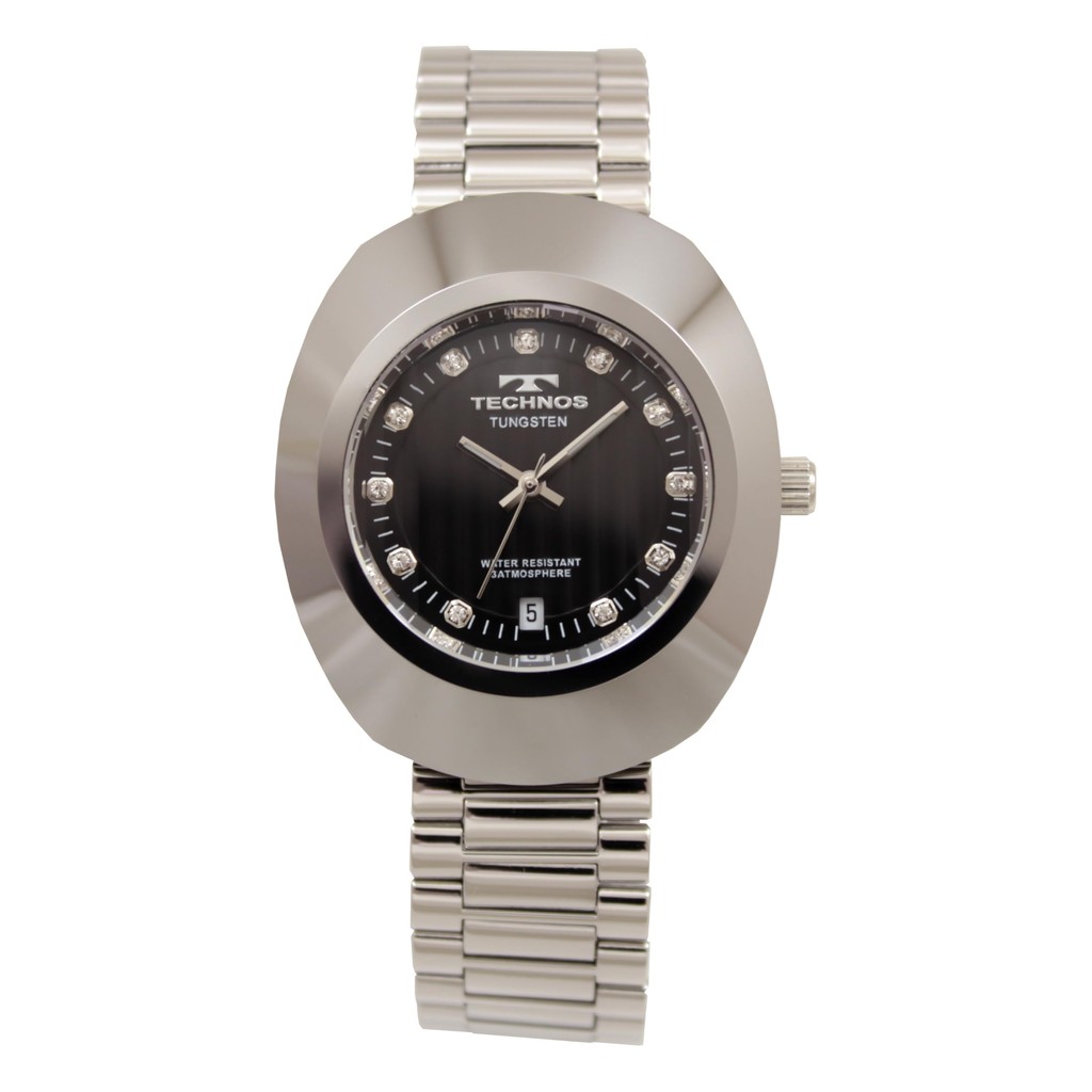 TECHNOS Tungsten Watch Date T9C12SB Men's Silver
