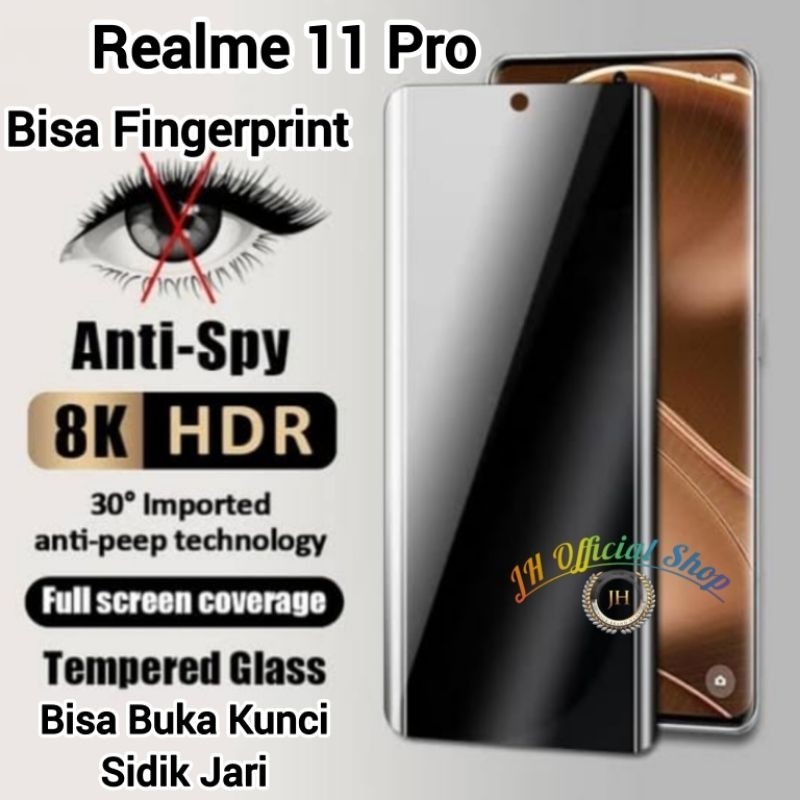 [SDW] pekanbaru/ANTI-SCRATCH CURVED GLASS SPY REALME 11 PRO TEMPERED GLASS CURVED UV ANTI-TIP PRIVAC