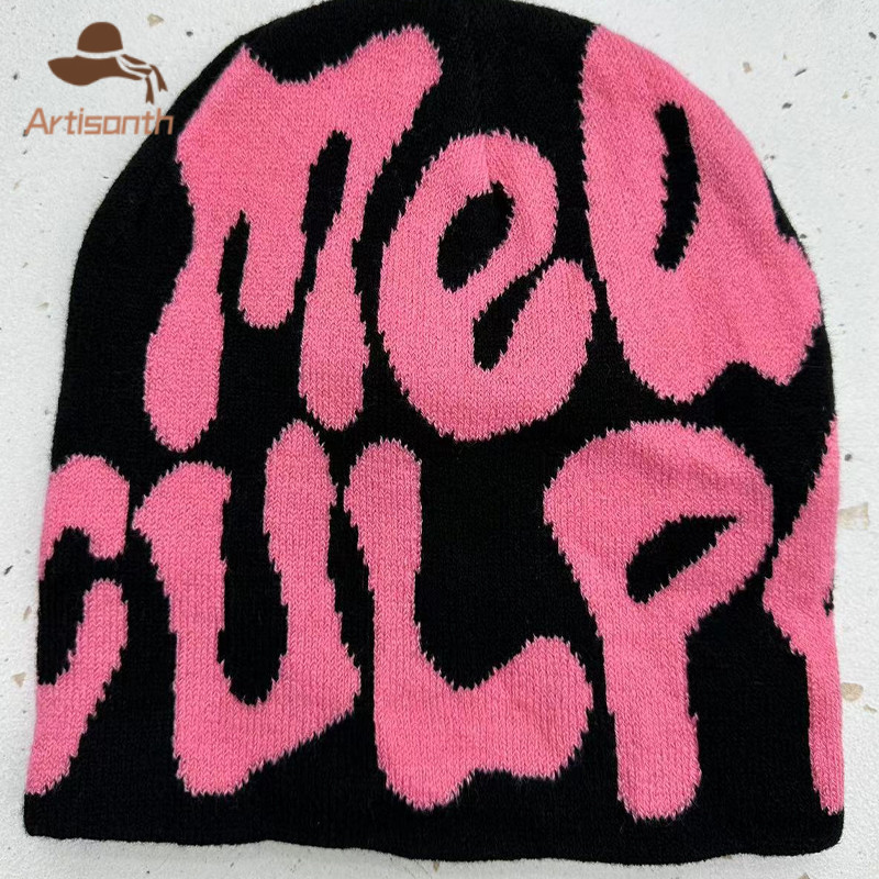 ส่งเร็ว💥หมวกบีนนี่ Y2Kพิมพ์ลายตัวอักษร MeaCulpa ผ้าวูลถัก ให้ความอบอุ่น คุณภาพสูงแฟชั่นสําหรับผู้ชายและผู้หญิง - รูปที่ 6