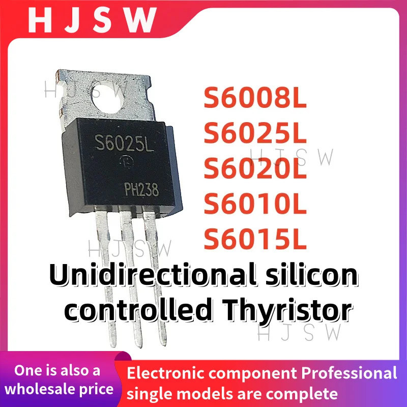 1-5PCS S6008L S6025L S6020L S6010L S6015L TO-220 รอบทิศทางซิลิคอนควบคุม Thristor electronics