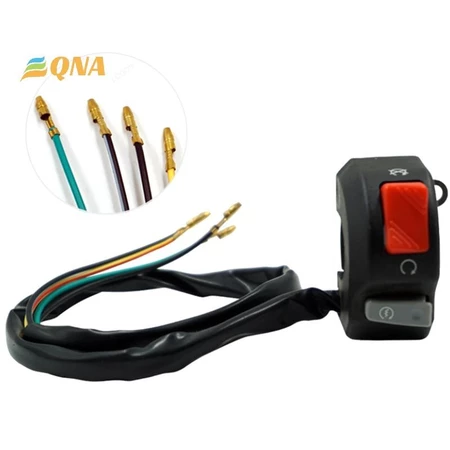 [QNA] รถจักรยานยนต์ Universal 7/8 นิ้วแฮนด์หมอก Hedlight Horn เริ่มต้นฆ่าปุ่มปิด 12V สําหรับสกู๊ตเตอร์ ATV Snowmobile ให