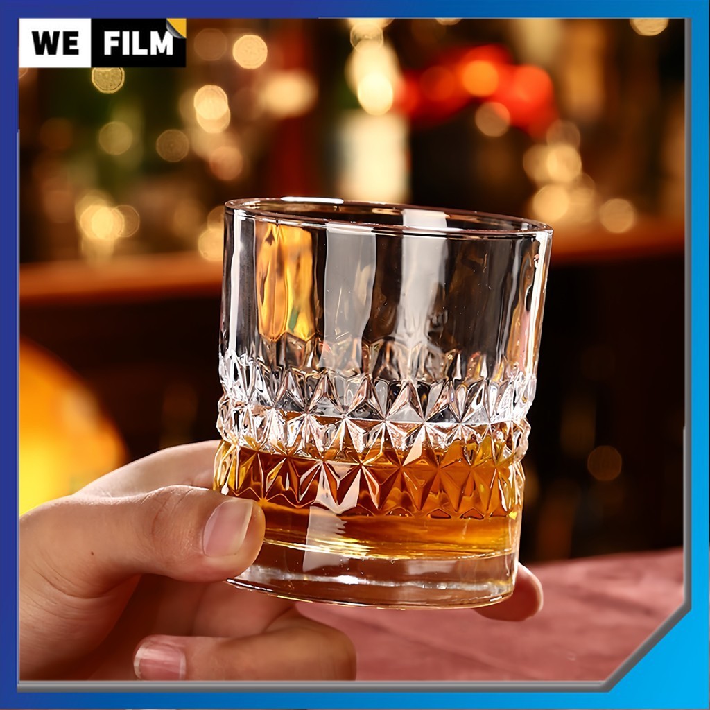 【แก้วน้ำ เกรด A】 แก้ววิสกี้ 280 ml แก้วหรู แก้วบรั่นดี แก้วคริสตัล แก้วเหล้าสำหรับใส่วิสกี้ จับถนัดม