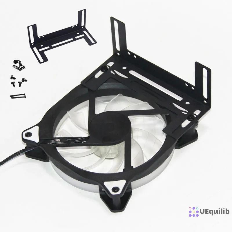 Uequilib Universal Desktopputer Cooling ขยายผู้ถือ Gaming PC โอเวอร์คล็อก RAM Cooler ขาตั้งสําหรับ 8/9/12 ซม.พัดลม CPU GPU ใหม่