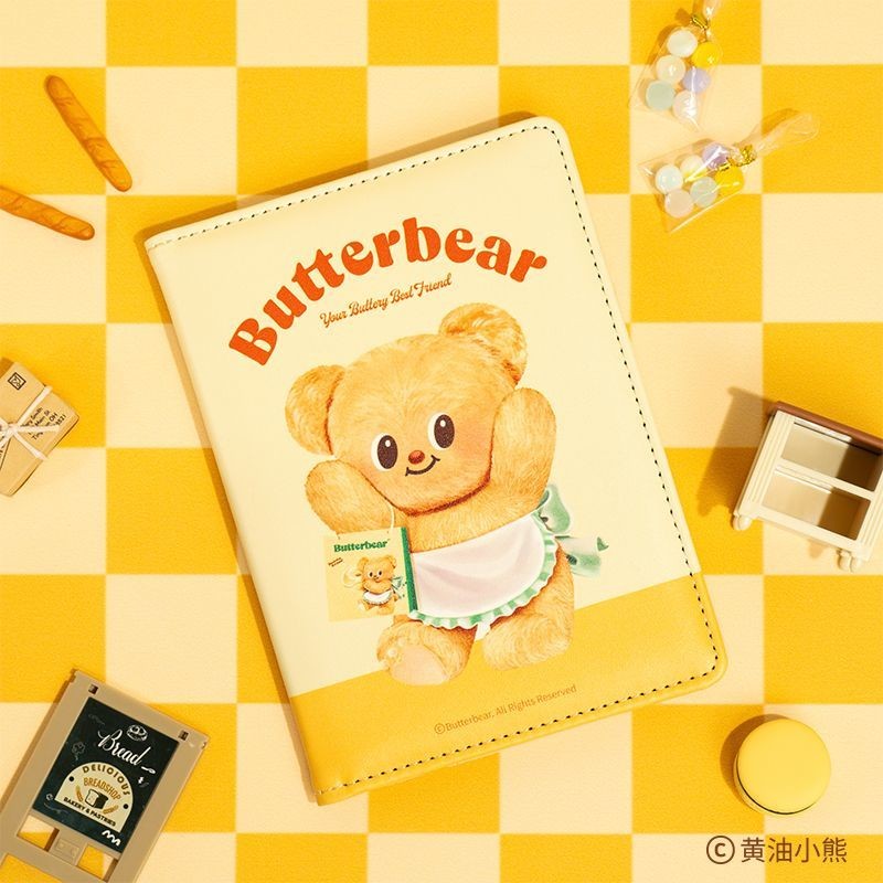 [Aria] เนยหมี butterbear กระเป๋าหนังสือเดินทางกระเป๋าใส่บัตรเคสป้องกัน Passport