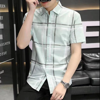 Eershenshi เสื้อเชิ้ตผู้ชายลายสก๊อตลําลองธุรกิจผ้าฝ้ายที่เป็นผู้ใหญ่เบาอเนกประสงค์ลําลองด้านบน
