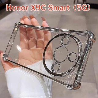 X9C 5G สีปลอกใสสําหรับ Honor X9C สมาร์ท HonorX9C X9d X6C HonorX7d 4G 5G Electroplate โปร่งใส TPU เคสโทรศัพท์กันกระแทกปลอกป้องกัน Anti-fall Soft ฝาหลัง