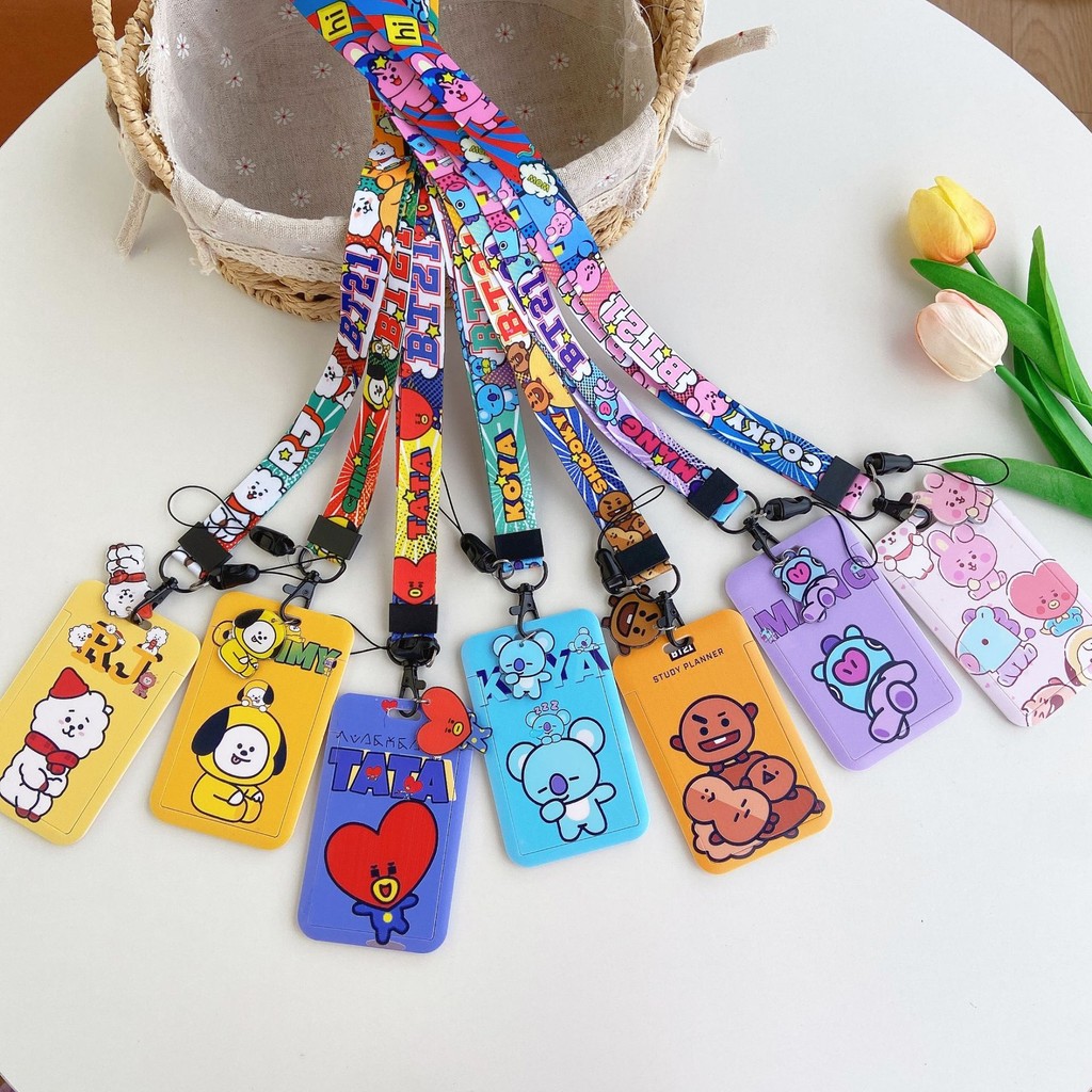 Y&P| สายคล้องคอ BTS ไอดอล ผู้ถือบัตรนักเรียน ป้องกันการสูญเสีย สายคล้องคอโทรศัพท์มือถือ