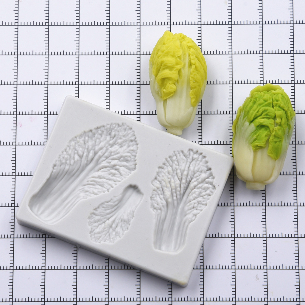 อัลตร้าเบาดินจำลองไมโคร DIY เรซิ่นดินกะหล่ำปลีซิลิโคนแม่พิมพ์ผักซิลิโคนแม่พิมพ์