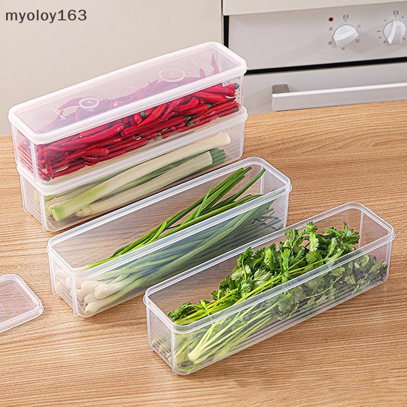 Myoloy กล่องสดก๋วยเตี๋ยวพลาสติกถนอมอาหารกล่องปิดผนึกสี่เหลี่ยมผืนผ้าคอนเทนเนอร์ผลไม้ตู้เย็นจัดเก็บห้องครัวซัพพลายเครื่องมือบ้าน TH