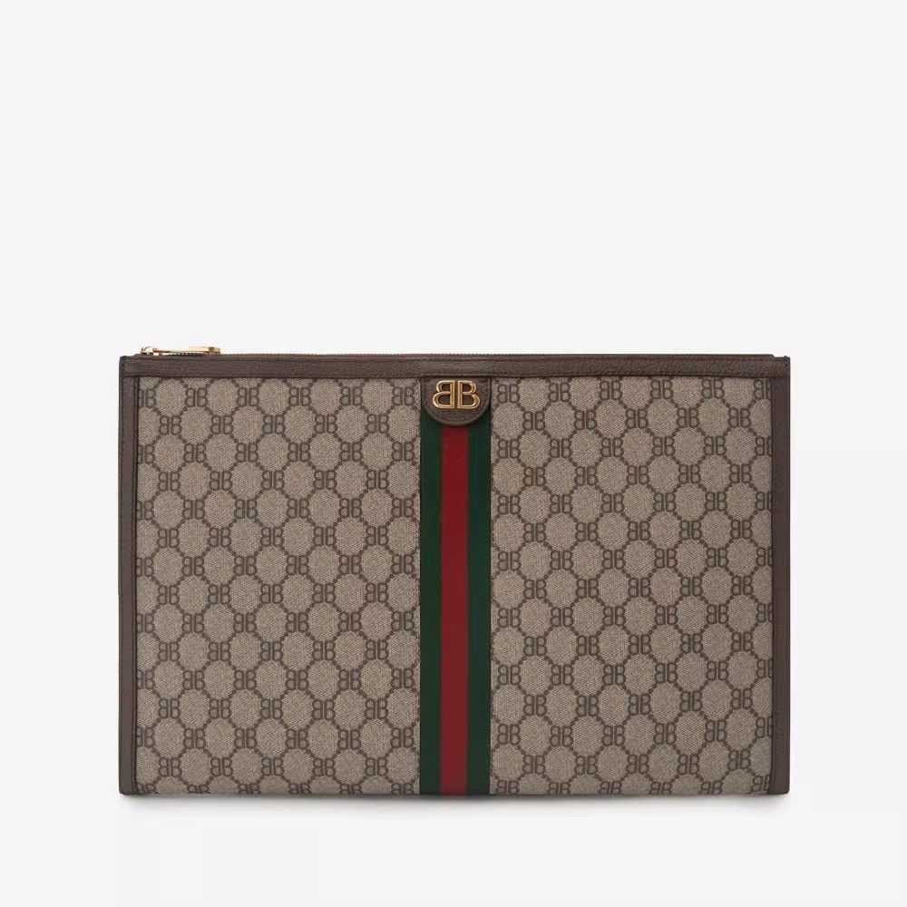 จุด Balenciaga Balenciaga แบรนด์ Gucci แบรนด์ร่วมรุ่นความร่วมมือซิปผู้ชายกระเป๋าถือกระเป๋าถือ