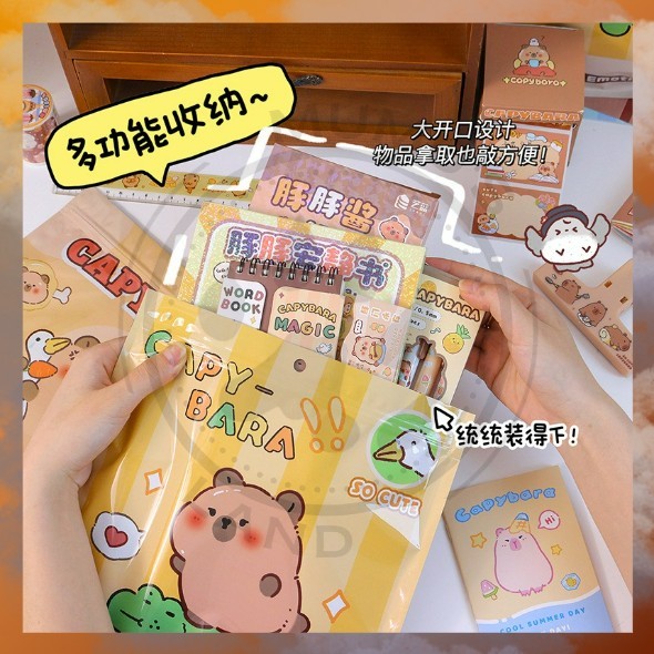 KAPIBARA CHARACTER LASER PACKAGING POUCH ZIPLOCK NON-STANDING พลาสติก คลิก ขนาดใหญ่